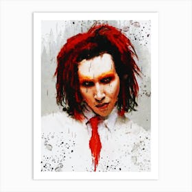 Marilyn Manson Paint Art Print