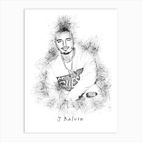 J Balvin Art Print