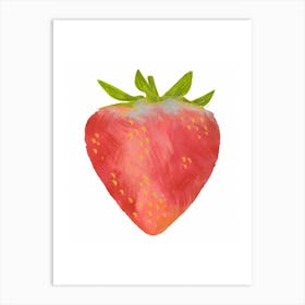 Juicy Red Strawberry Art Print