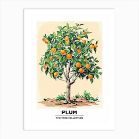 Plum Tree Storybook Illustration 1 Poster Art Print