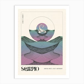 Scorpio Star Sign Zodiac Art Art Print