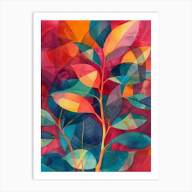 Abstract Leaf Painting 4 Art Print