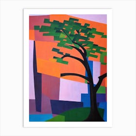 Chinese Elm Tree Cubist Art Print