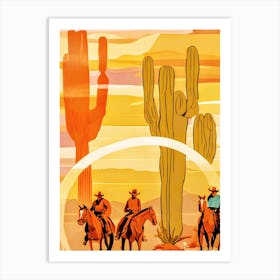 Cowboys In The Desert Art Print