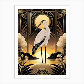 Heron At Sunset 1 Art Print