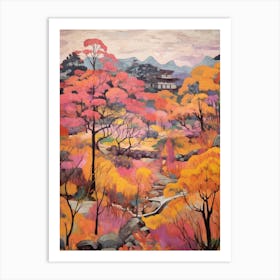 Autumn Gardens Painting Koraku En Japan 4 Art Print