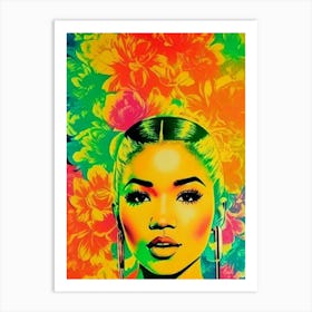 Jhené Aiko Colourful Pop Art Art Print