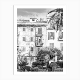 Palma Mallorca Black And White Image Of A Building Art Print