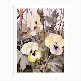 Wild Pansy 3 Flower Painting Art Print