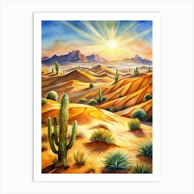 Cactus Desert 2 Art Print