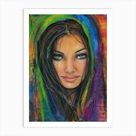 Girl With Blue Eyes 1 Art Print