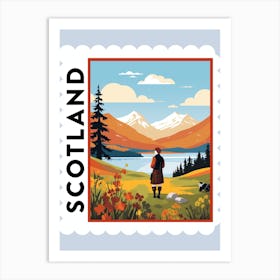 Scotland 3 Travel Stamp Poster Art Print