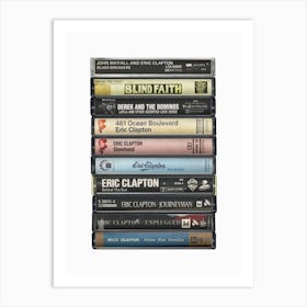 Eric Clapton - Albums - Cassette Print Art Print