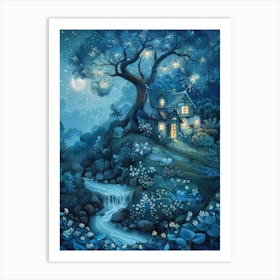 Night In The Forest 1 Art Print