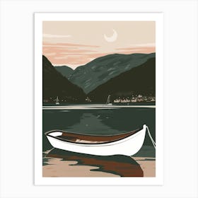 Boat On The Lake Art Print