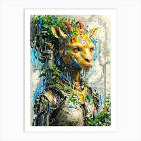 Robot Goat Art Print