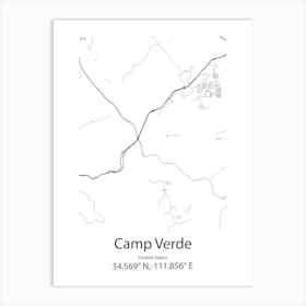 Camp Verde,United States Minimalist Map 1 Art Print