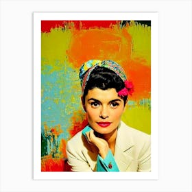 Audrey Tautou Colourful Pop Movies Art Movies Art Print