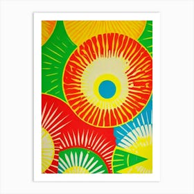 Abstract Kiwi Art Print