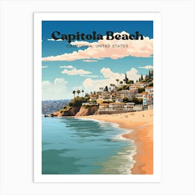 Capitola Beach California United States Travel Art Art Print