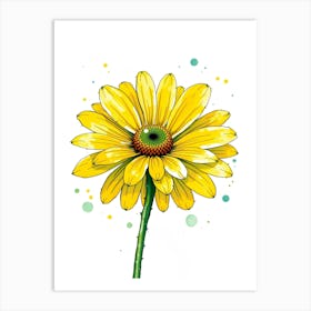 Yellow Daisy 2 Art Print