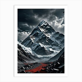 Mountain In The Sky Everest: Touching the Sky Art Print