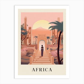 Vintage Travel Poster Africa 3 Art Print