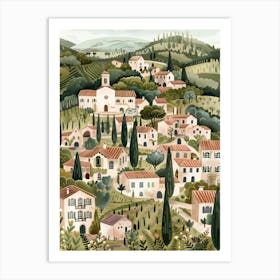 Tuscan Village Art Print