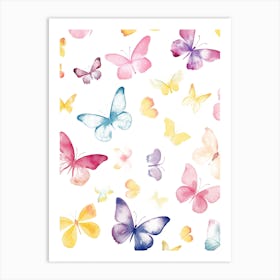 Watercolor Butterflies 10 Art Print