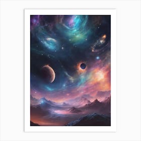 Space Landscape Art Print