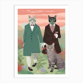Gucci Fashionista Cats 1 Art Print