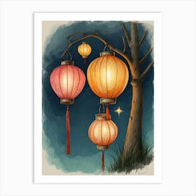 Chinese Lanterns 7 Art Print