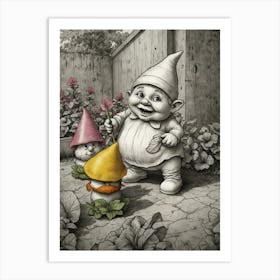 Gnome Garden Art Print