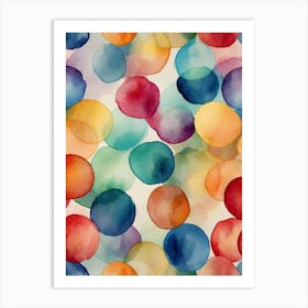 Watercolor Circles 3 Art Print