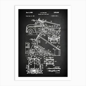 Dump Truck Patent Dump Truck Blueprint Truck Decor Truck Patent Truck Art Truck Diagram Dump Truck Wall Art Vt4841 Art Print