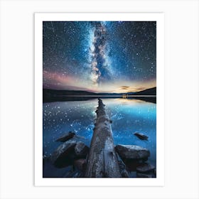 Milky Over Lake Art Print