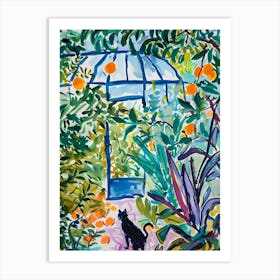 Cat In The Garden Art Print