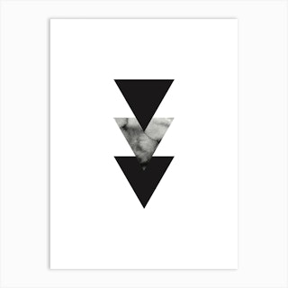 Abstract Triangles One Art Print