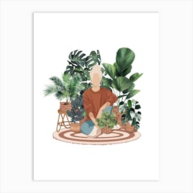 Emma The Plant Mom Art Print