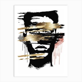 Man With The Gold Face Art Print