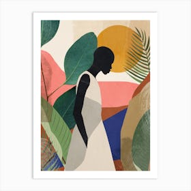 Tropical Girl Summer Art Print