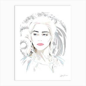 Emilia Clarke - Retro 80s Style Art Print