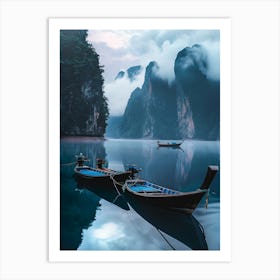 Boats On The Lake Art Print