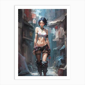 Cybernetic Girl Art Print