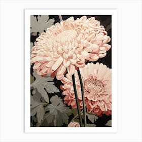 Flower Illustration Chrysanthemum 4 Art Print