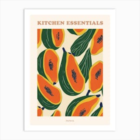 Papaya Pattern Illustration Poster 5 Art Print