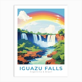 Argentina & Brazil Iguazu Falls Travel 1 Art Print