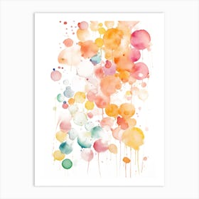 Watercolor Bubbles 2 Art Print