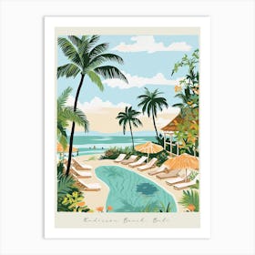 Poster Of Radisson Beach, Bali, Indonesia, Matisse And Rousseau Style 3 Art Print