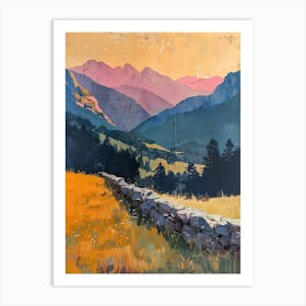 Sunset In The Mountains 9 Art Print